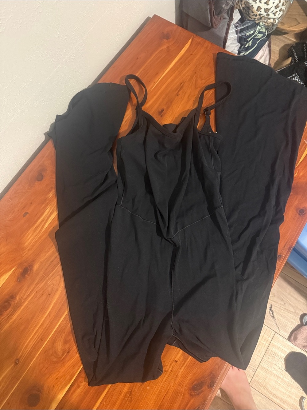 aerie Black Wide-Leg Jumpsuit